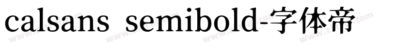 calsans semibold字体转换